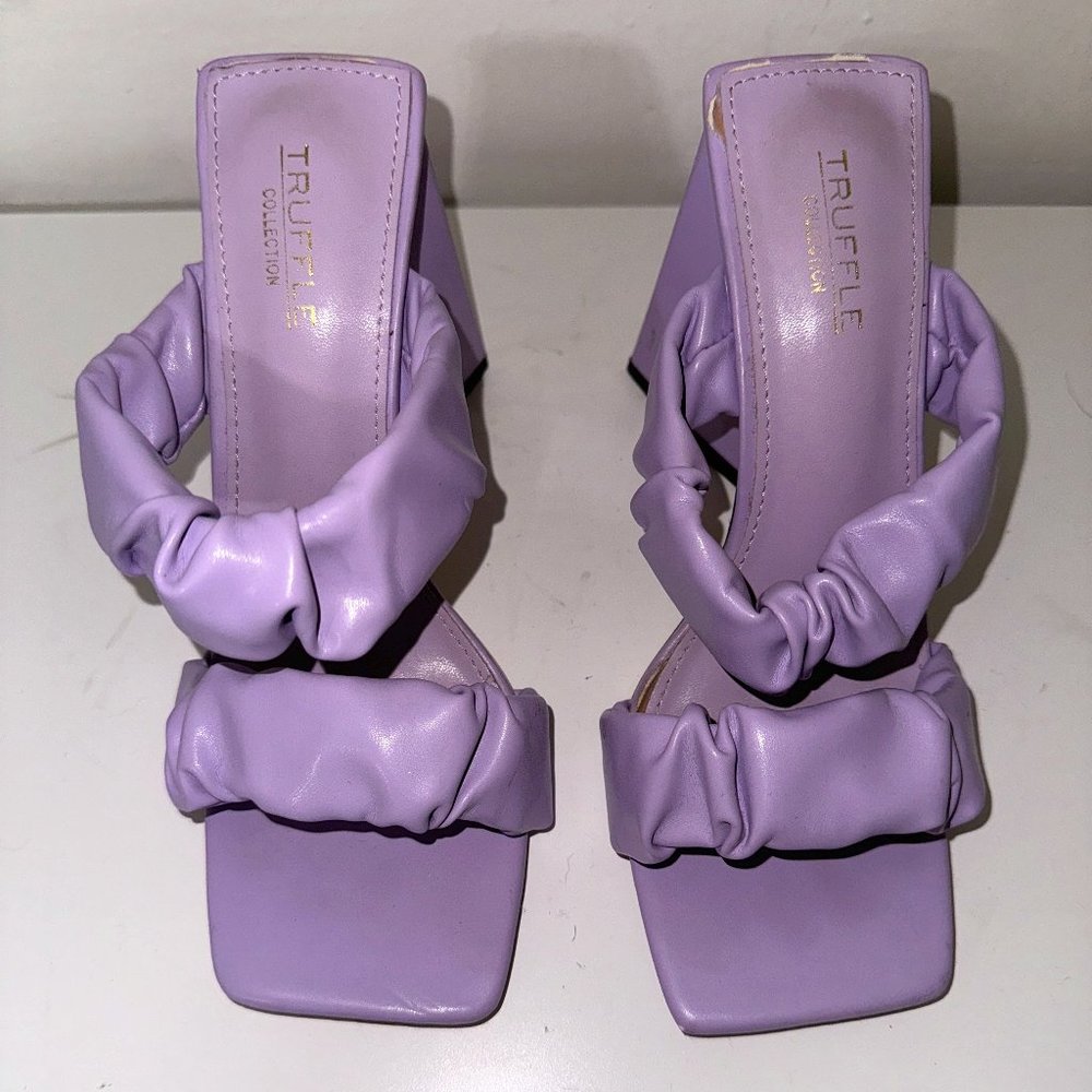 ASOS / Truffle Collection extreme heel mule sandals in Lilac